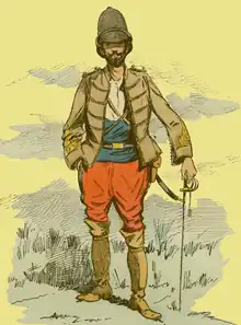 French zouave officer in Tonkin, spring 1885