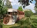 abandoned littorina train (1930s)  along the dismantled line Ozieri-Tirso