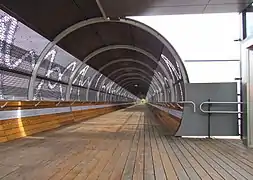 Interior of the new footbridge