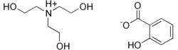 Structural formula of trolamine salicylate