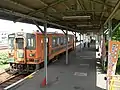 The Tsugaru Railway Line platform in August 2010