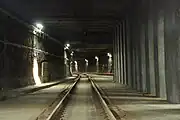 Cross city tunnel seen at Warszawa Śródmieście station