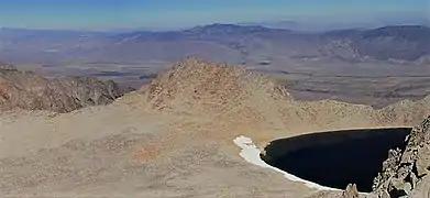 Tunnabora Peak, viewed from Mount Russell above Tulainyo Lake