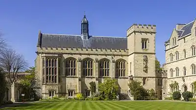 Pembroke College Hall over the Chapel Quad