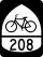 U.S. Bicycle Route 208 marker