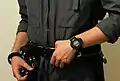 Hiatts "Ultimate" handcuff on a duty belt