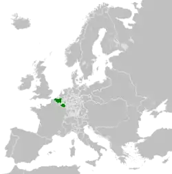 The United Belgian States' territory in 1790