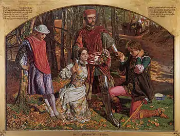 William Holman Hunt, Two Gentlemen of Verona, Valentine Rescuing Sylvia From Proteus, 1850 or 1851