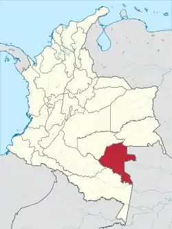 Vaupés shown in red