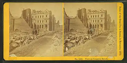 Congress St. after the fire of 1872