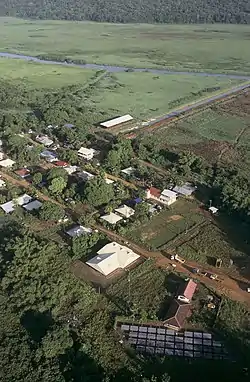 View over the village of Kaw