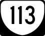 State Route 113 marker