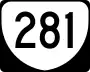 State Route 281 marker