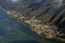 Aerial view of the town