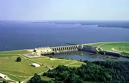 The Walter F. George lock and dam which creates Lake Eufaula.