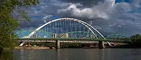 Old and new Walterdale bridges (May 25, 2017)