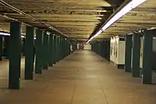 The mezzanine at West Fourth Street station