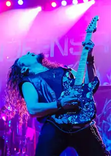 Michael Wilton performing with Queensrÿche at the Reno Events Center on December 13, 2013