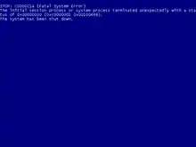 The "Fatal System Error" Blue Screen of Death in Windows XP-7, including Windows Server 2003-2008 R2.