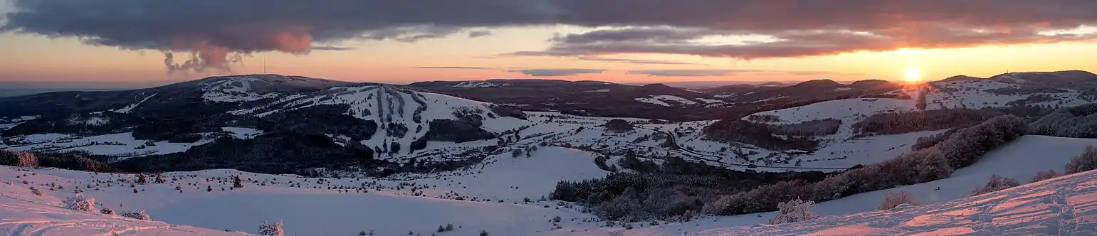 View over the Southern High Rhön from the Himmeldunkberg