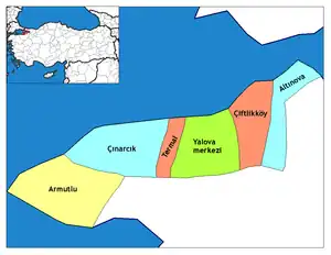 Districts of Yalova