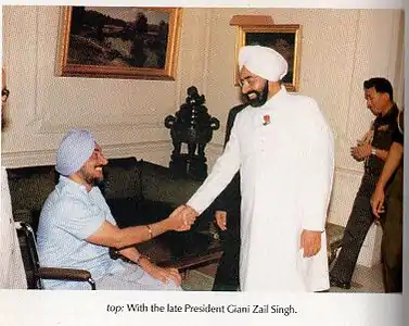 Ahluwalia with Zail Singh